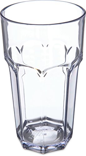 Carlisle FoodService Products Louis Clear Tumbler Short Glass for Restaurants, Catering, Kitchens, Plastic, 6 Ounces, Clear