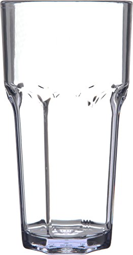 Carlisle FoodService Products Louis Clear Tumbler Short Glass for Restaurants, Catering, Kitchens, Plastic, 6 Ounces, Clear