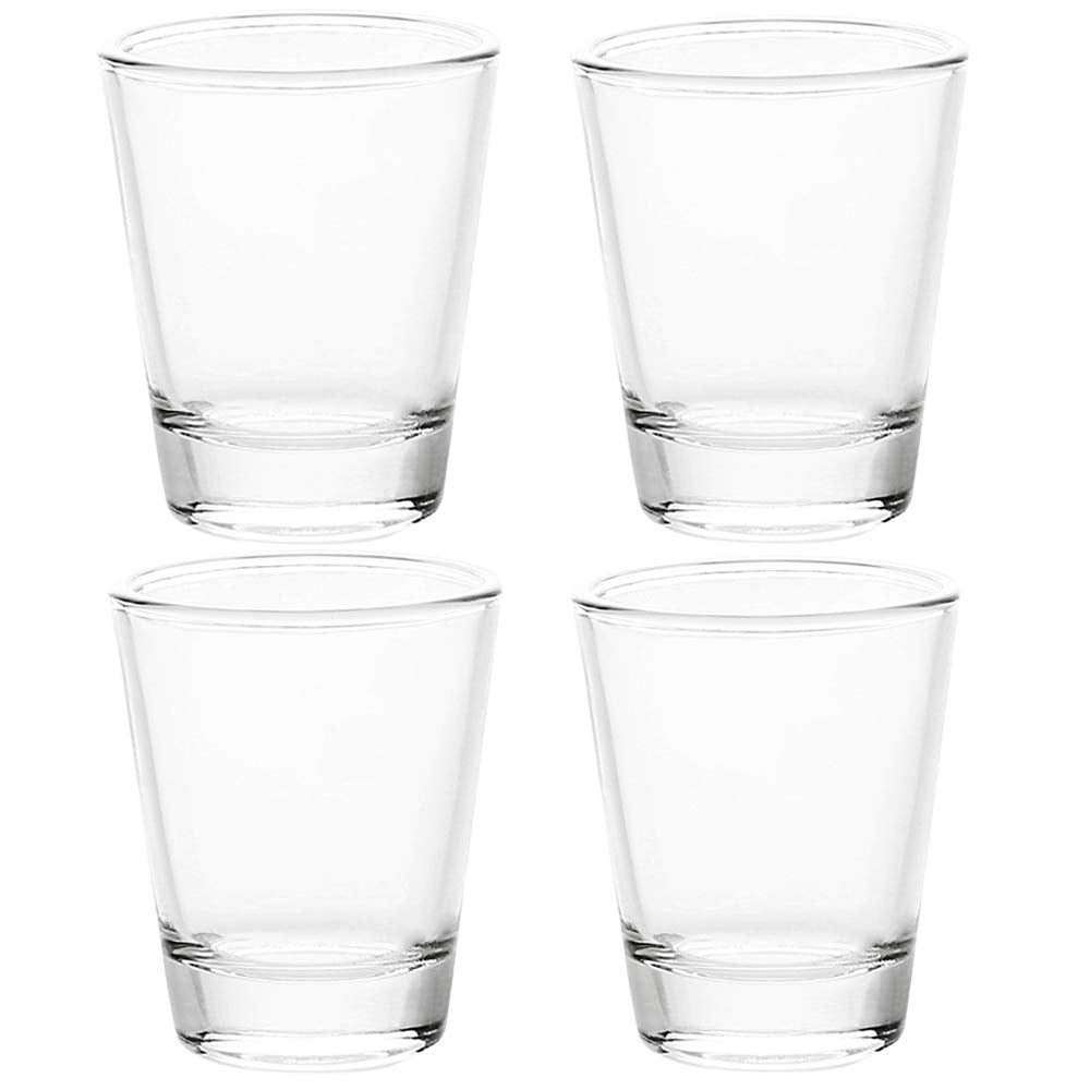 BCnmviku 1.5 oz Shot Glasses Sets with Heavy Base, Clear Shot Glass (2 Pack)