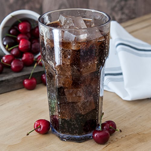 Carlisle FoodService Products Louis Clear Tumbler Short Glass for Restaurants, Catering, Kitchens, Plastic, 6 Ounces, Clear