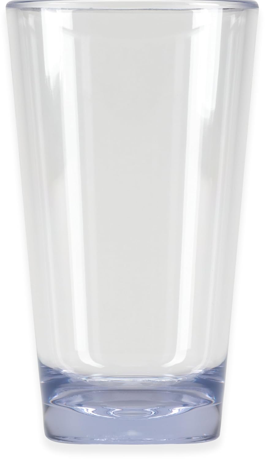 Carlisle FoodService Products Alibi Round Glass Clear Glass for Restaurants, Catering, Kitchens, Plastic, 16 Ounces, Clear