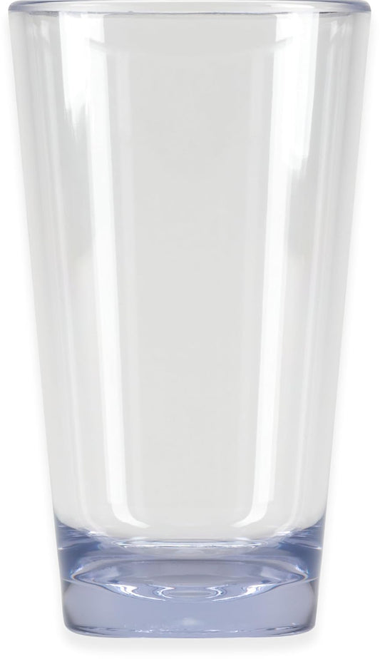 Carlisle FoodService Products Alibi Round Glass Clear Glass for Restaurants, Catering, Kitchens, Plastic, 16 Ounces, Clear