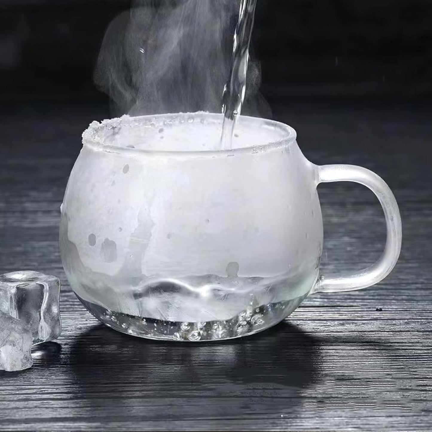 14oz Tea cup with steeper and lid, heat-resistant borosilicate glass clear tea cup for loose leaf tea, blooming tea and tea bags - ideal for tea lovers (1PCS)