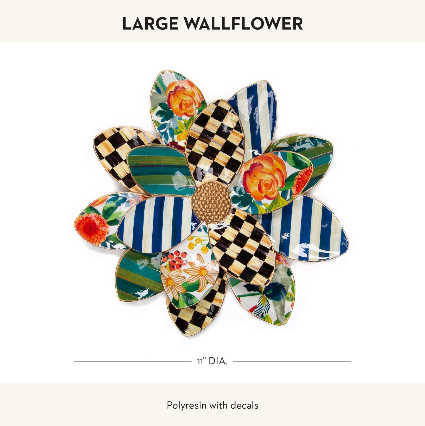 MACKENZIE-CHILDS Wallflower, Hanging Floral Wall Decor, Medium