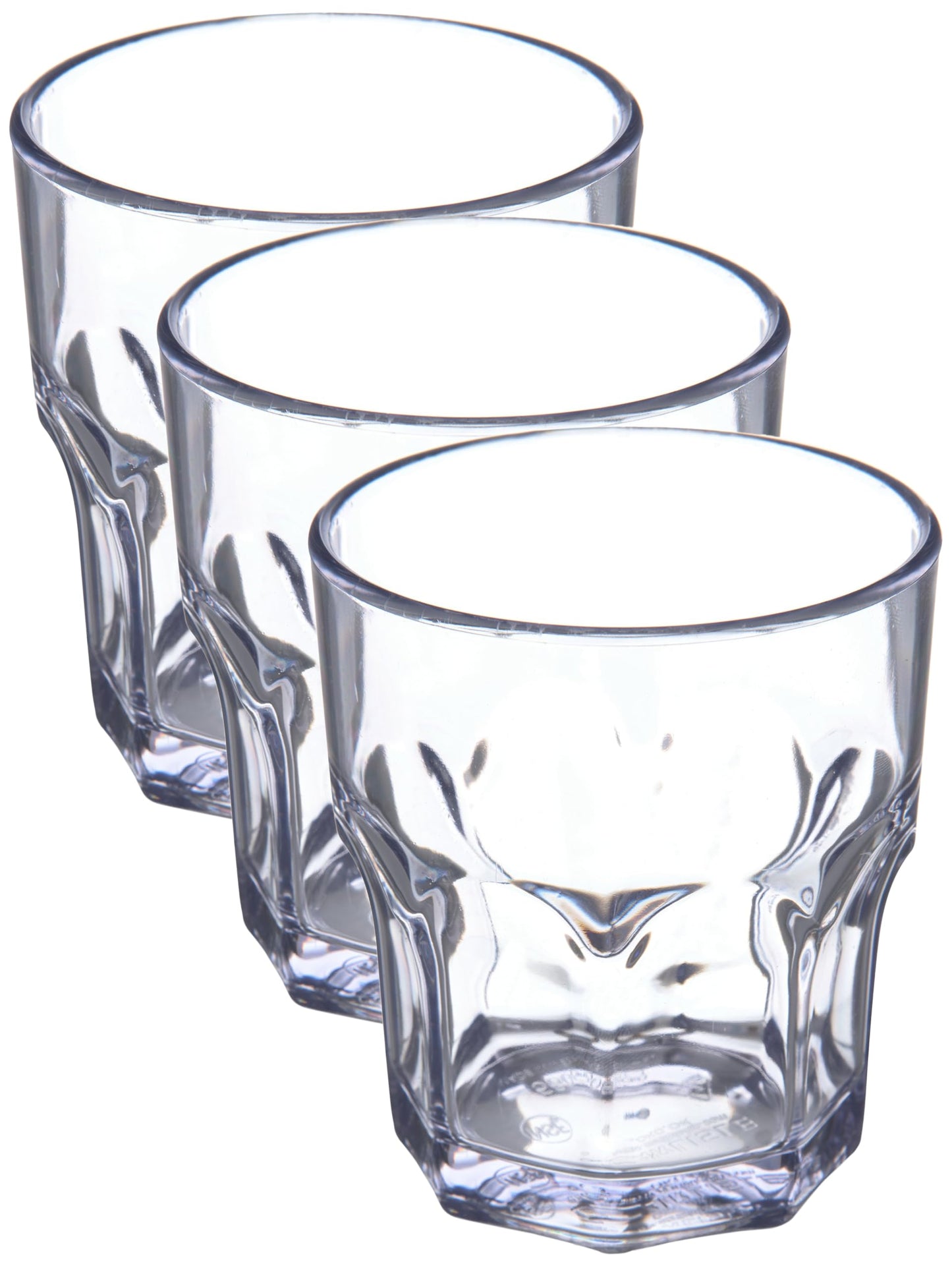 Carlisle FoodService Products Louis Clear Tumbler Short Glass for Restaurants, Catering, Kitchens, Plastic, 8 Ounces, Clear, 1 Count (Pack of 1)