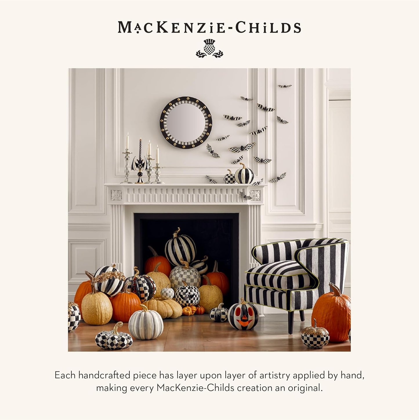MACKENZIE-CHILDS Spellbound Witch and Moon Figure, Halloween Witch Decor, Indoor Halloween Decoration