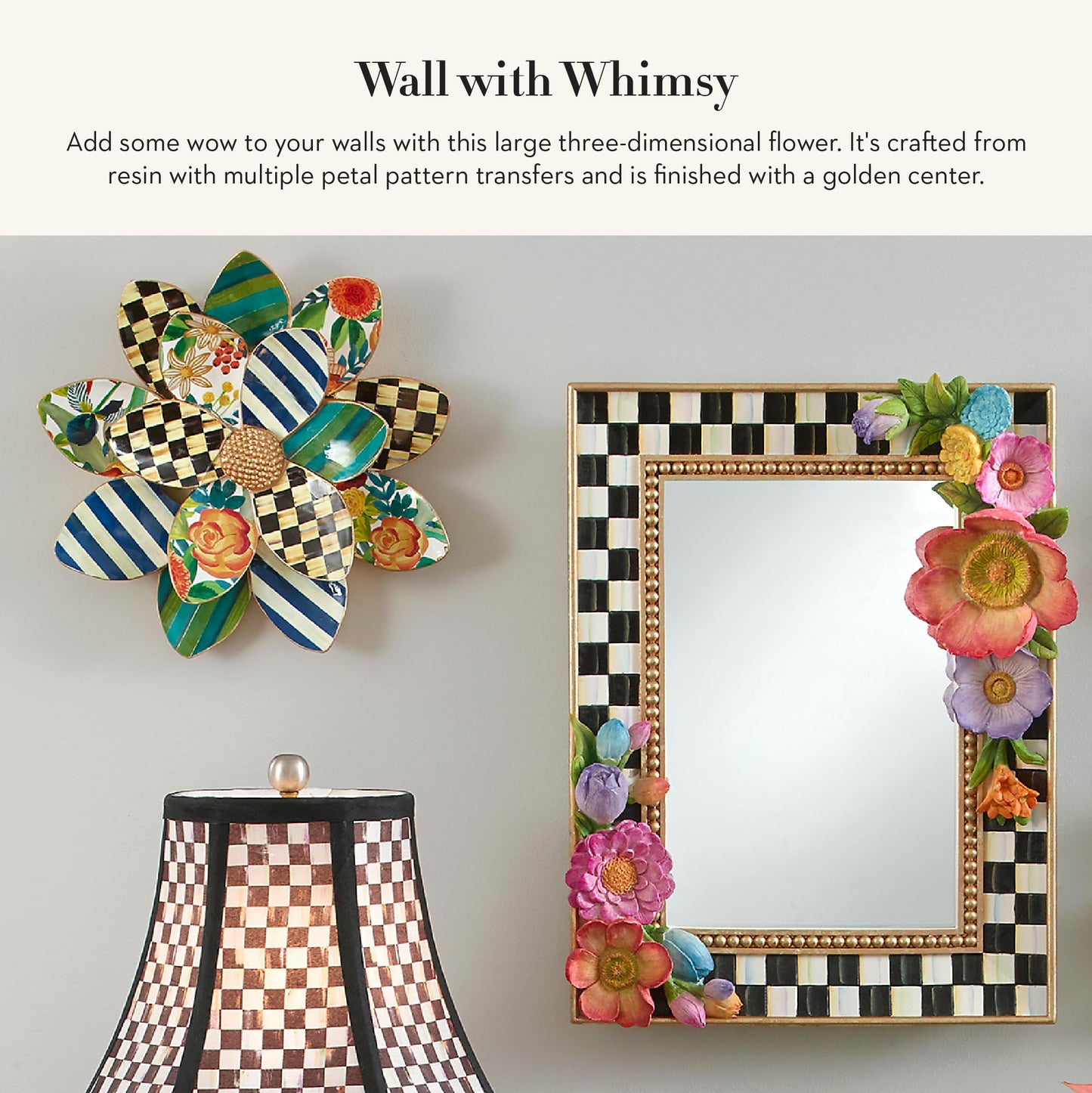 MACKENZIE-CHILDS Wallflower, Hanging Floral Wall Decor, Medium