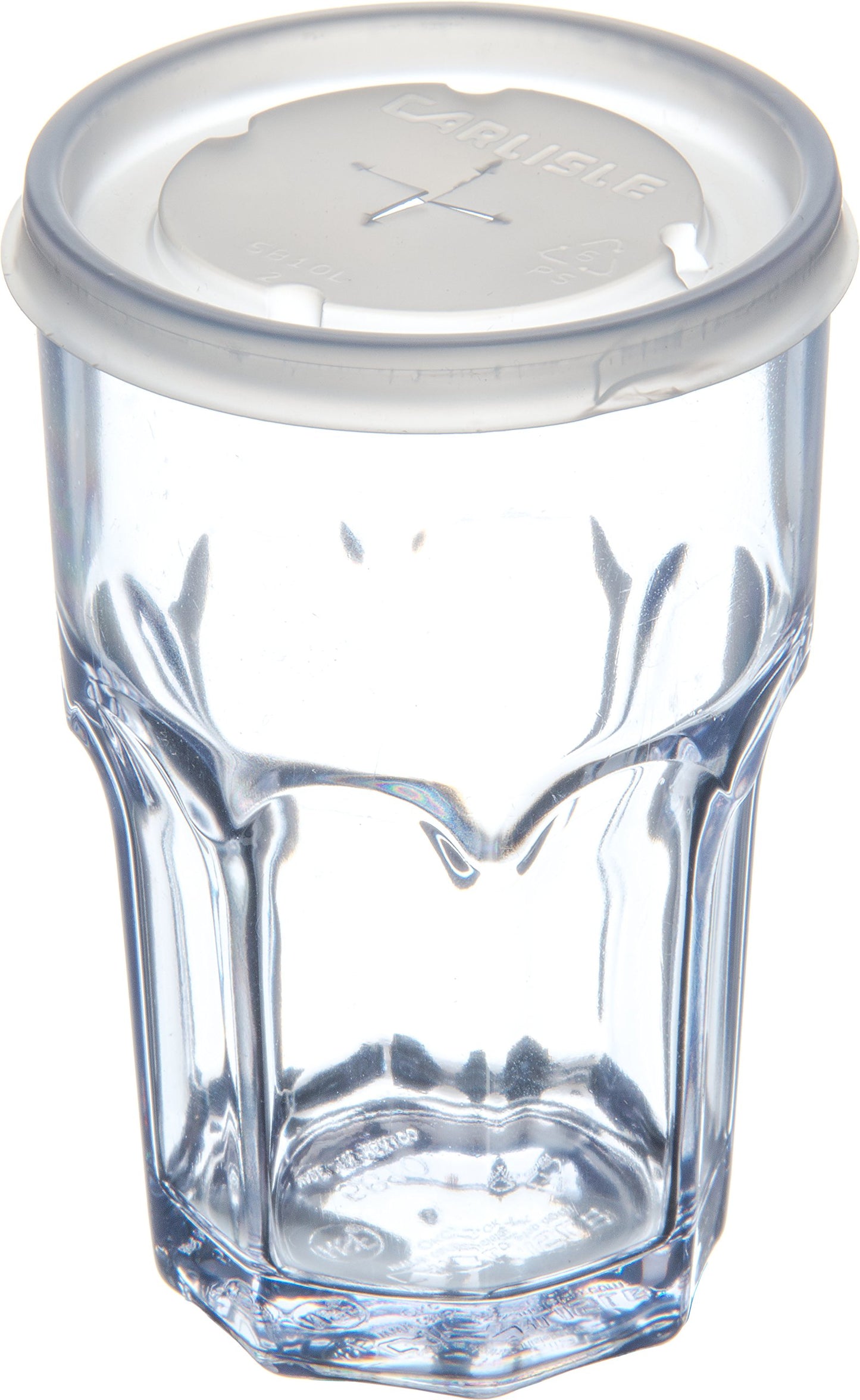 Carlisle FoodService Products Louis Clear Tumbler Short Glass for Restaurants, Catering, Kitchens, Plastic, 6 Ounces, Clear