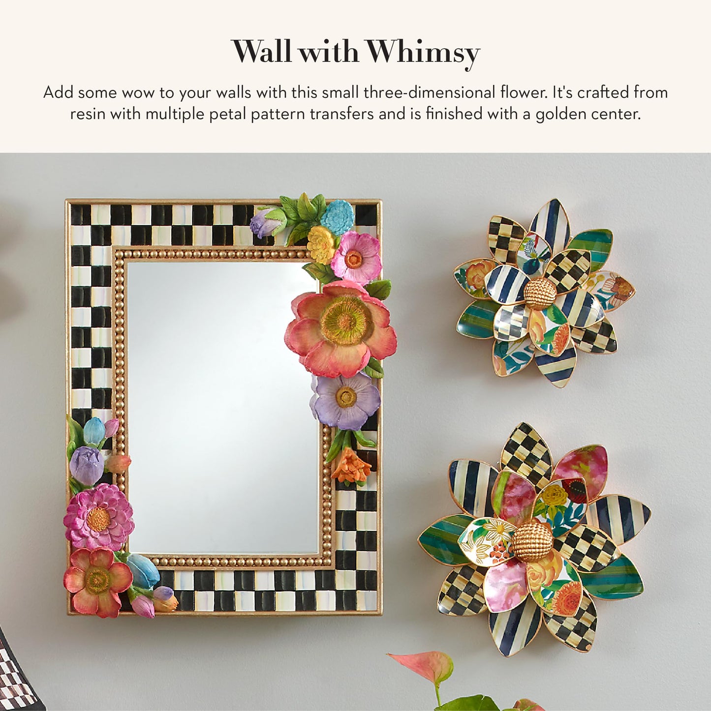 MACKENZIE-CHILDS Wallflower, Hanging Floral Wall Decor, Medium