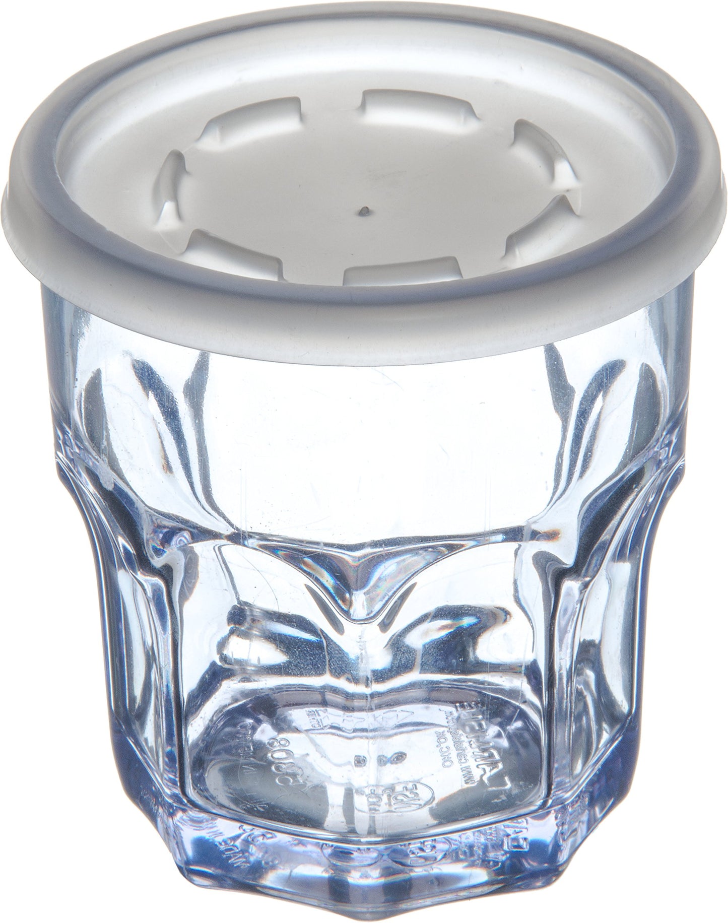 Carlisle FoodService Products Louis Clear Tumbler Short Glass for Restaurants, Catering, Kitchens, Plastic, 8 Ounces, Clear, 1 Count (Pack of 1)