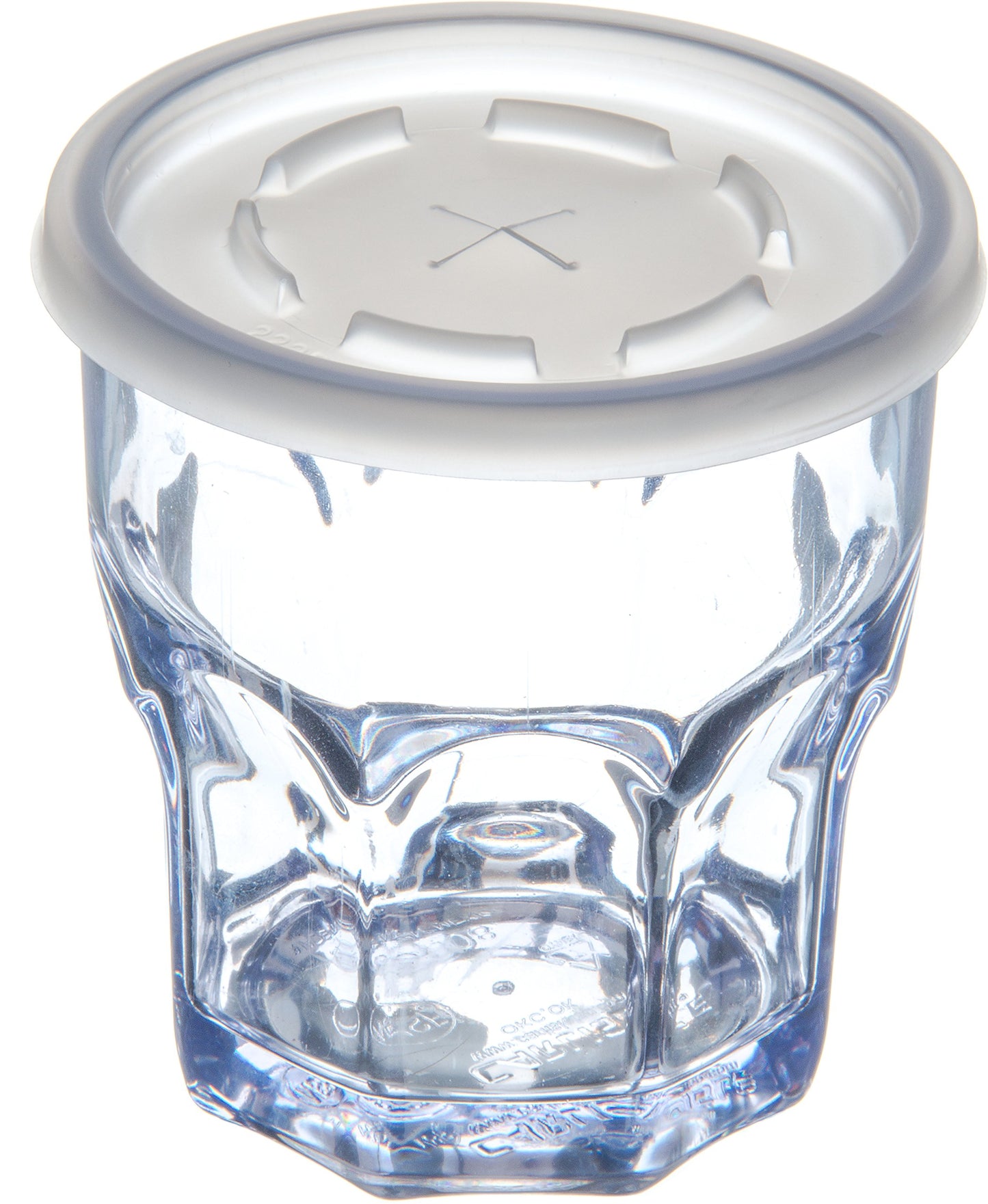 Carlisle FoodService Products Louis Clear Tumbler Short Glass for Restaurants, Catering, Kitchens, Plastic, 8 Ounces, Clear, 1 Count (Pack of 1)