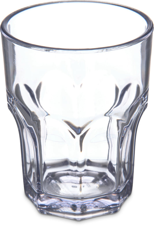 Carlisle FoodService Products Louis Clear Tumbler Short Glass for Restaurants, Catering, Kitchens, Plastic, 6 Ounces, Clear