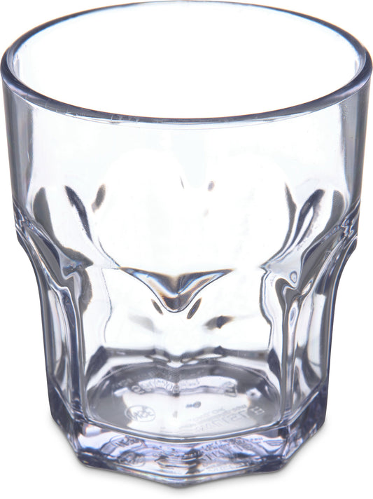 Carlisle FoodService Products Louis Clear Tumbler Short Glass for Restaurants, Catering, Kitchens, Plastic, 8 Ounces, Clear, 1 Count (Pack of 1)